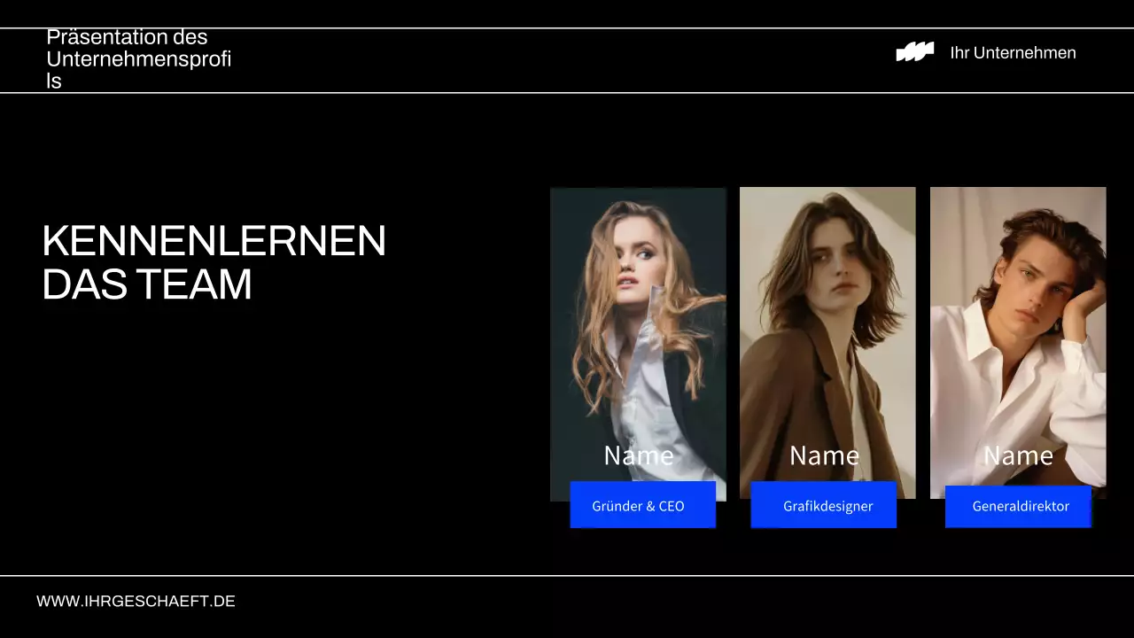 Neon und Schwarz Modern Business Profile Report