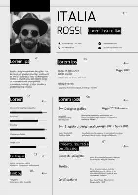Grigio Minimal Simple Graphic Designer CV Resume