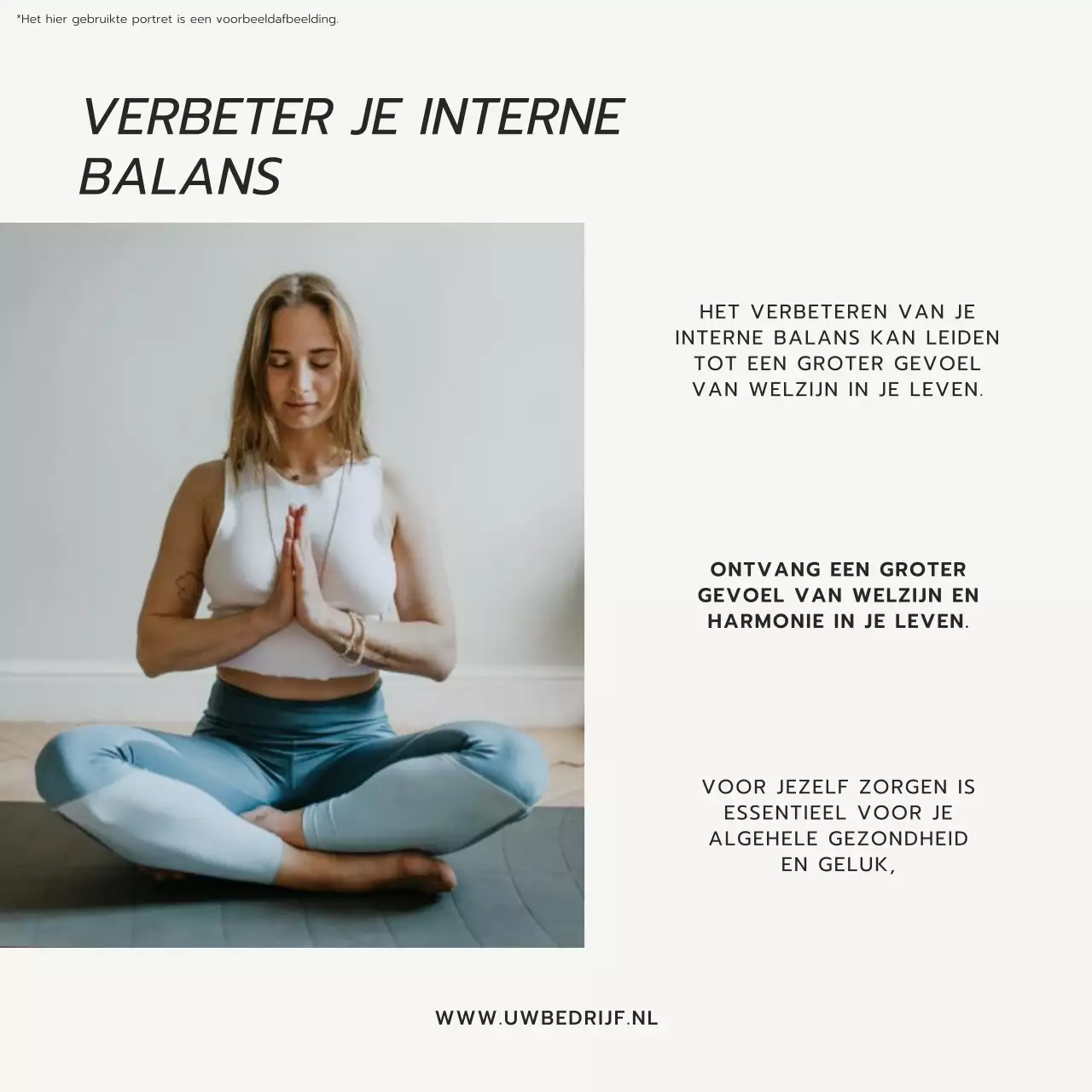 Beige Minimal Yoga & Wellness Retreat Promotie