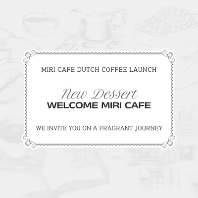Announcing a new menu for a modern gray and white cafe