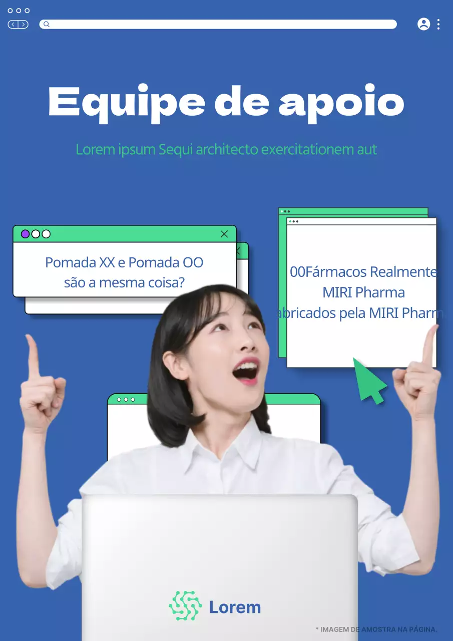 Conceito de ecrã de computador azul e verde para promover o recrutamento de pessoal da empresa