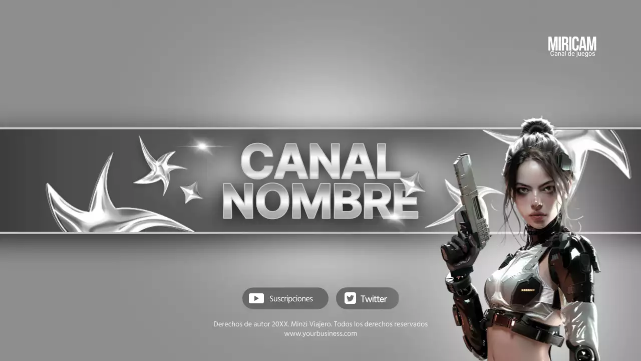 Una colección de vídeos de juegos inspirados en la ciencia ficción en blanco y plata