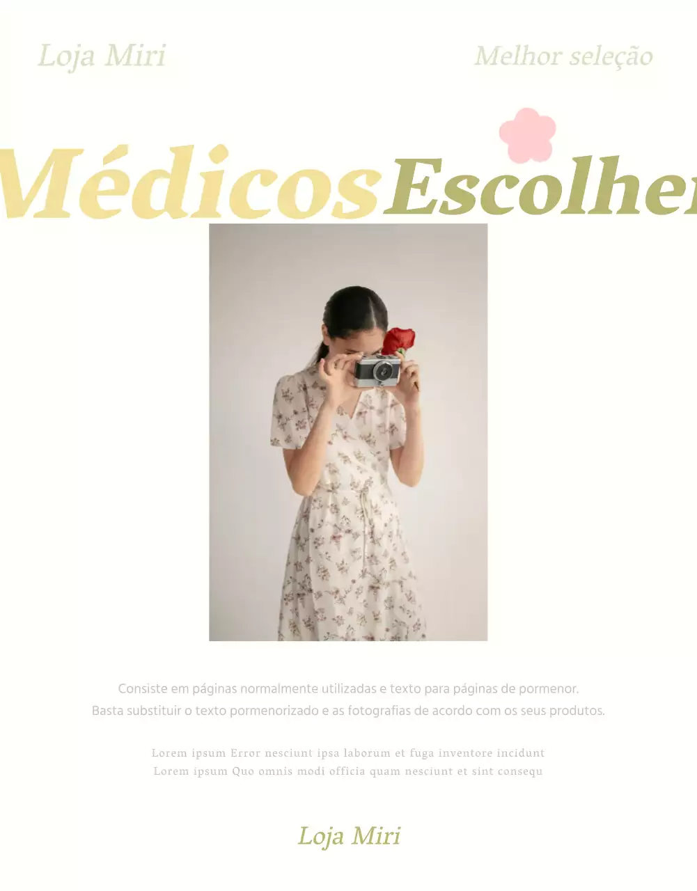 Um bonito vestido de primavera em amarelo e bege Detalhes