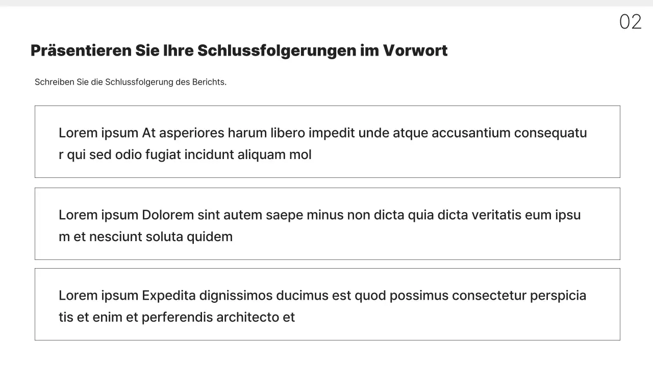 Einfacher druckbarer Bericht zur strategischen Planung in Weiß und Grau