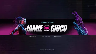Promuovere un aggiornamento del gioco ispirato al cyberpunk in rosa e blu acceso