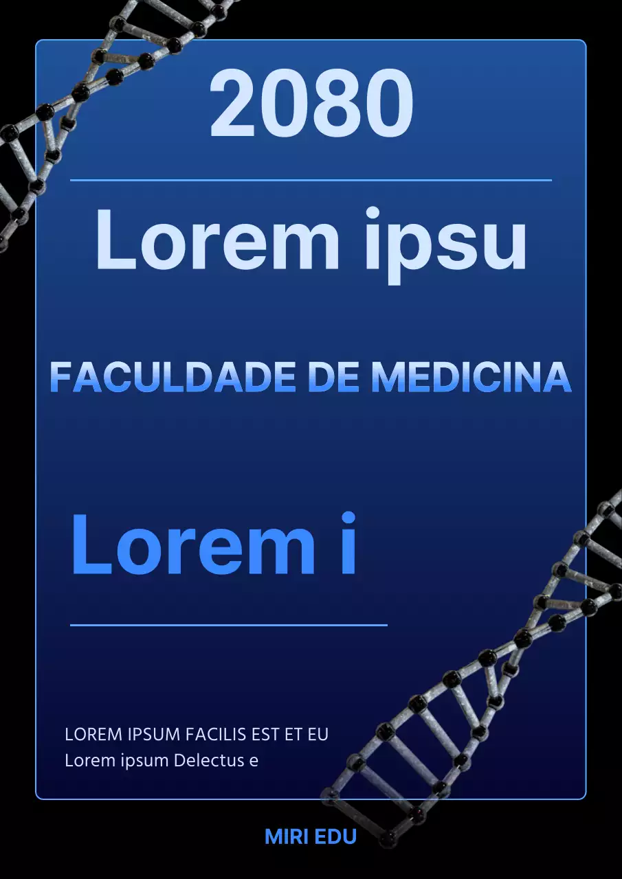 Um simples discurso azul de recrutamento para uma faculdade de medicina