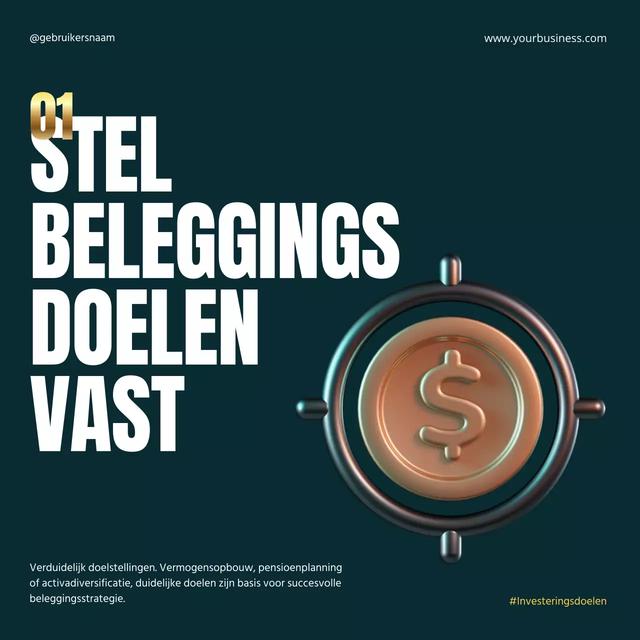 Zwart Goud Elegant Metalic Vet Investering Financiële Strategie Instagram Carrousel Post