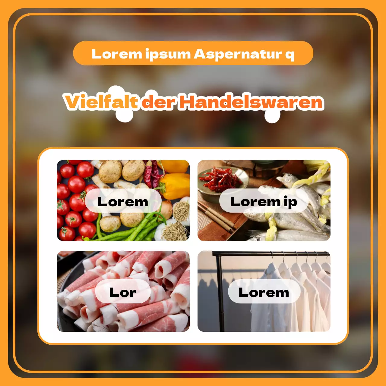 Förderung des einfachen Orange und Gelb der traditionellen Märkte