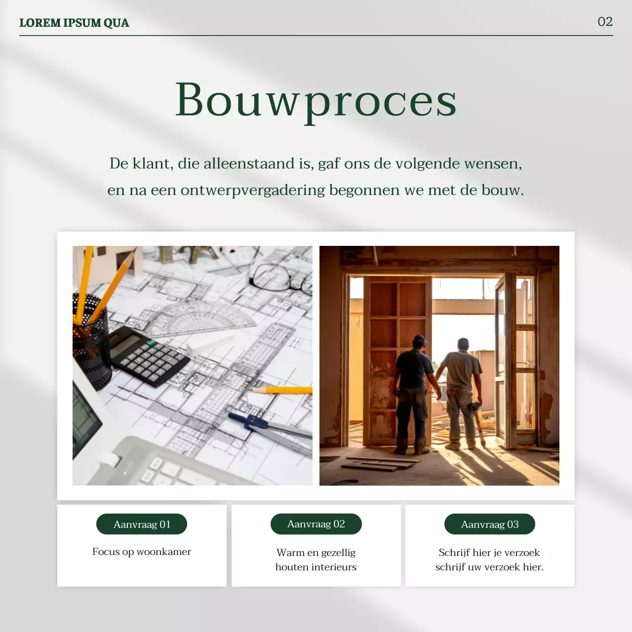 Promoot moderne interieurs in groen en grijs