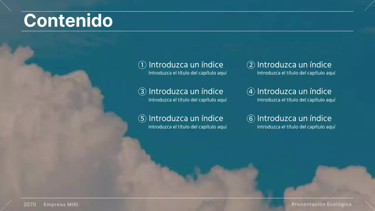 Un moderno informe naturalista verde en azul