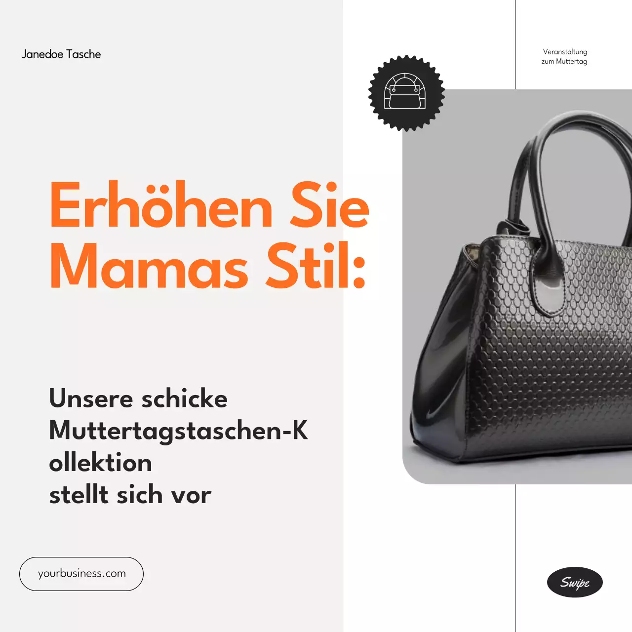Grau Orange Minimal Modern Promotion Produkt Feiern Sie Muttertag Instagram Karussell