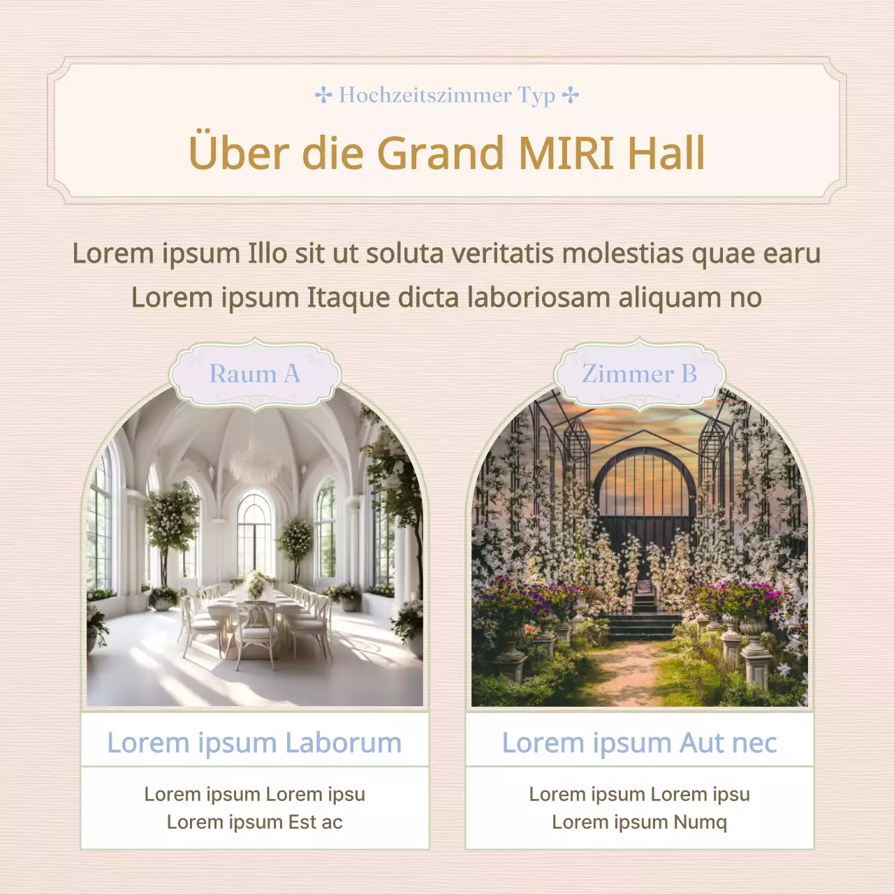 Werbung für eine klassische Hochzeit in Lavendel und Rosa