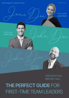 Blue Professional Leadership Guide Poster