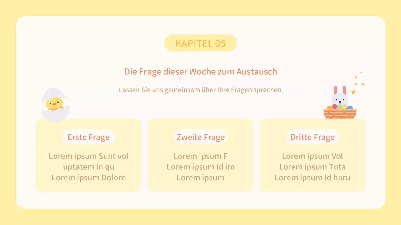 Gelbe und orangefarbene Kirche Kleingruppenbereich Gottesdienstressourcen