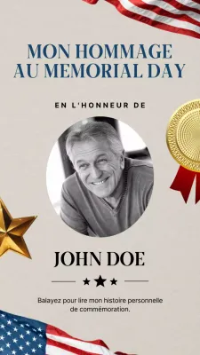 Publicité grise minimale pour le Memorial Day