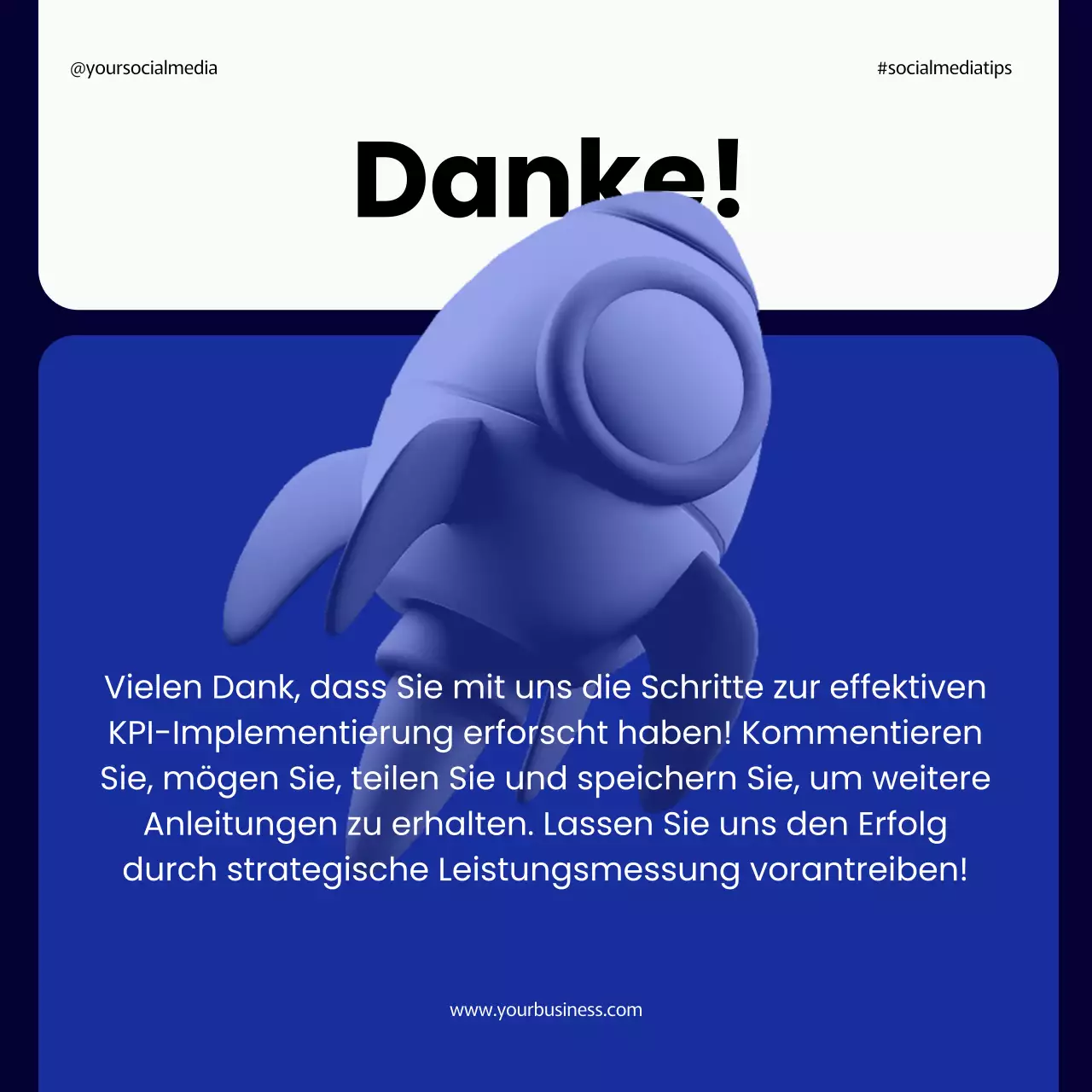 Navy Modern Einfache und mutige Schritte zur Implementierung eines effektiven KPI-Managements Instagram Carousel Post