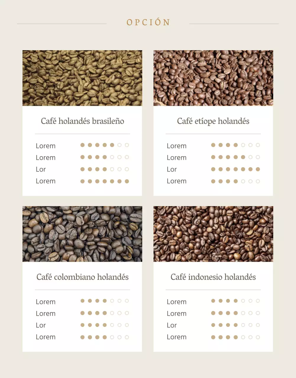 Café holandés moderno en beige y marfil explicado