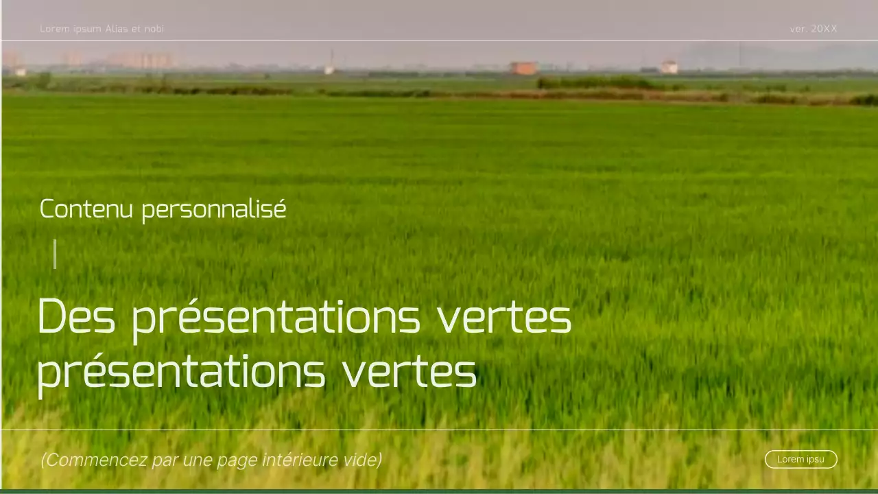 Un rapport vert moderne en vert et ivoire