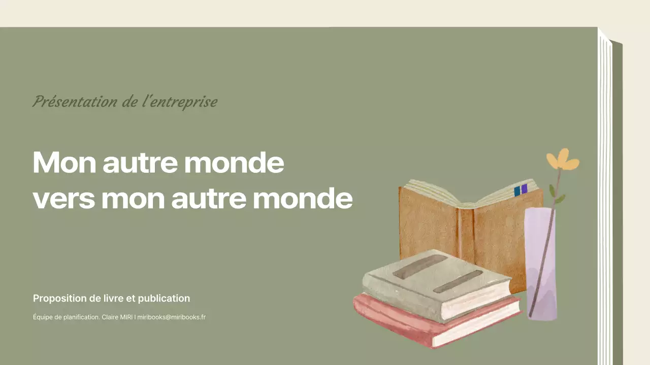 Une proposition de publication vintage en kaki et beige