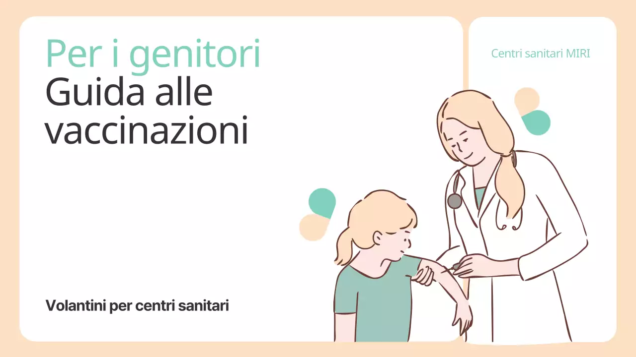 Una simpatica guida alle vaccinazioni in beige e menta