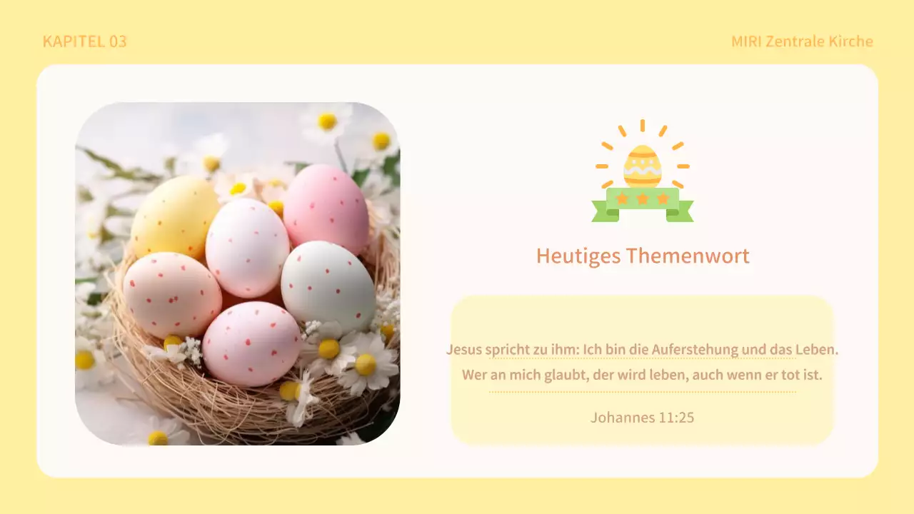 Gelbe und orangefarbene Kirche Kleingruppenbereich Gottesdienstressourcen