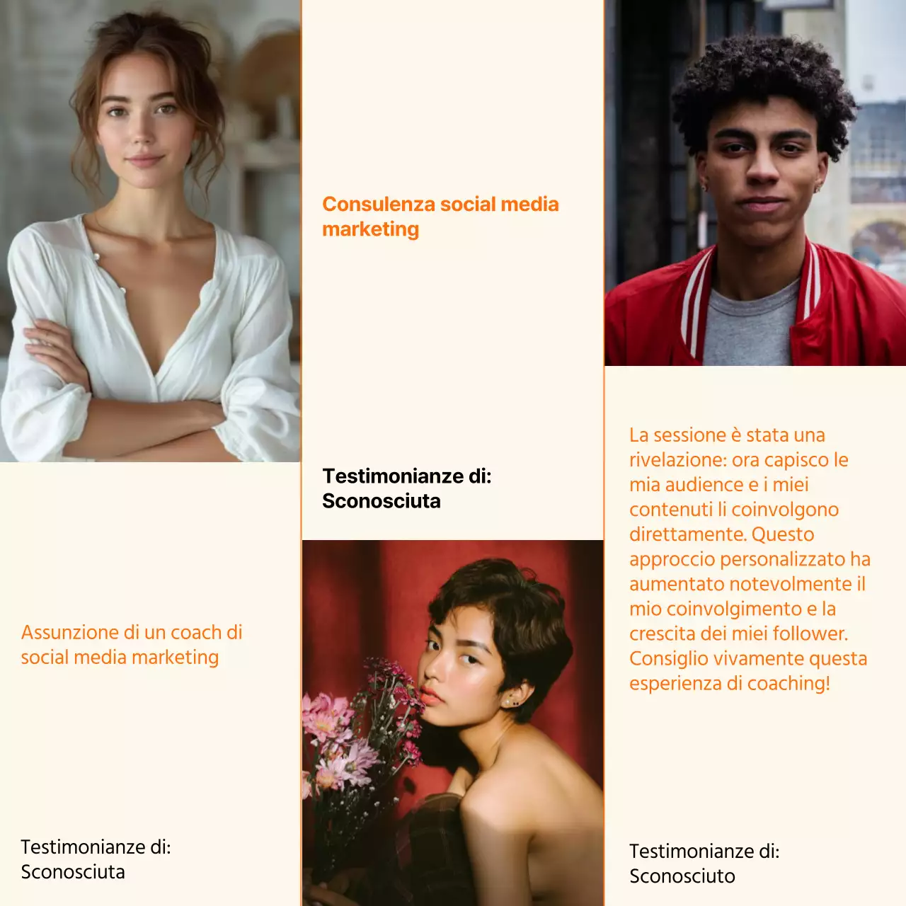 Arancione tendenza minimale forte Social Media Coach Instagram Collection Post