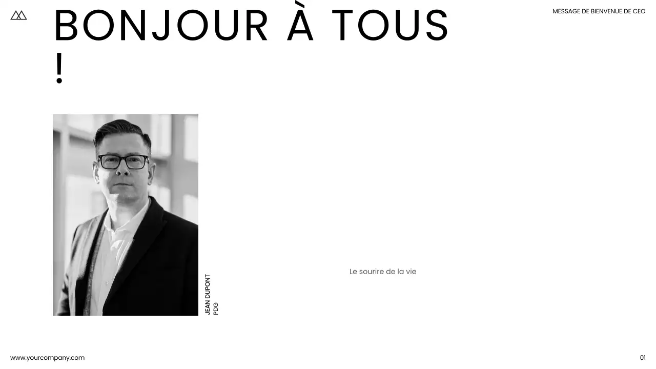 Noir et blanc Minimal Simple Business Product Pitch