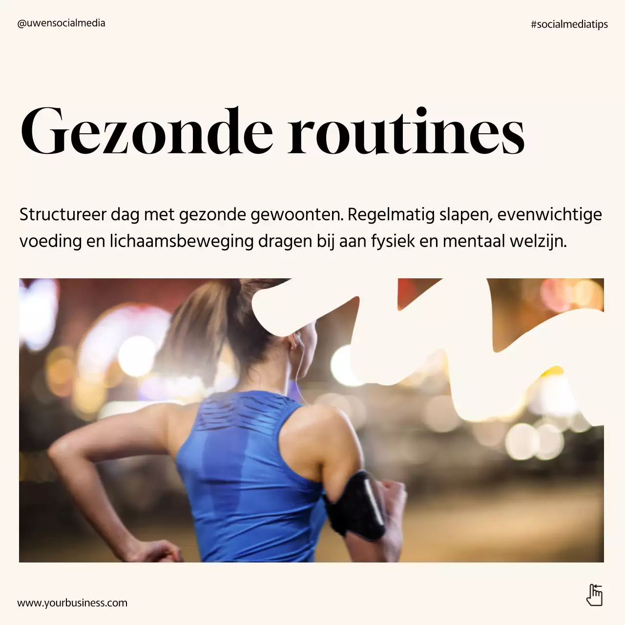 Beige Minimal Mental Wellness Goede Lifestyle Instagram Carrousel Post