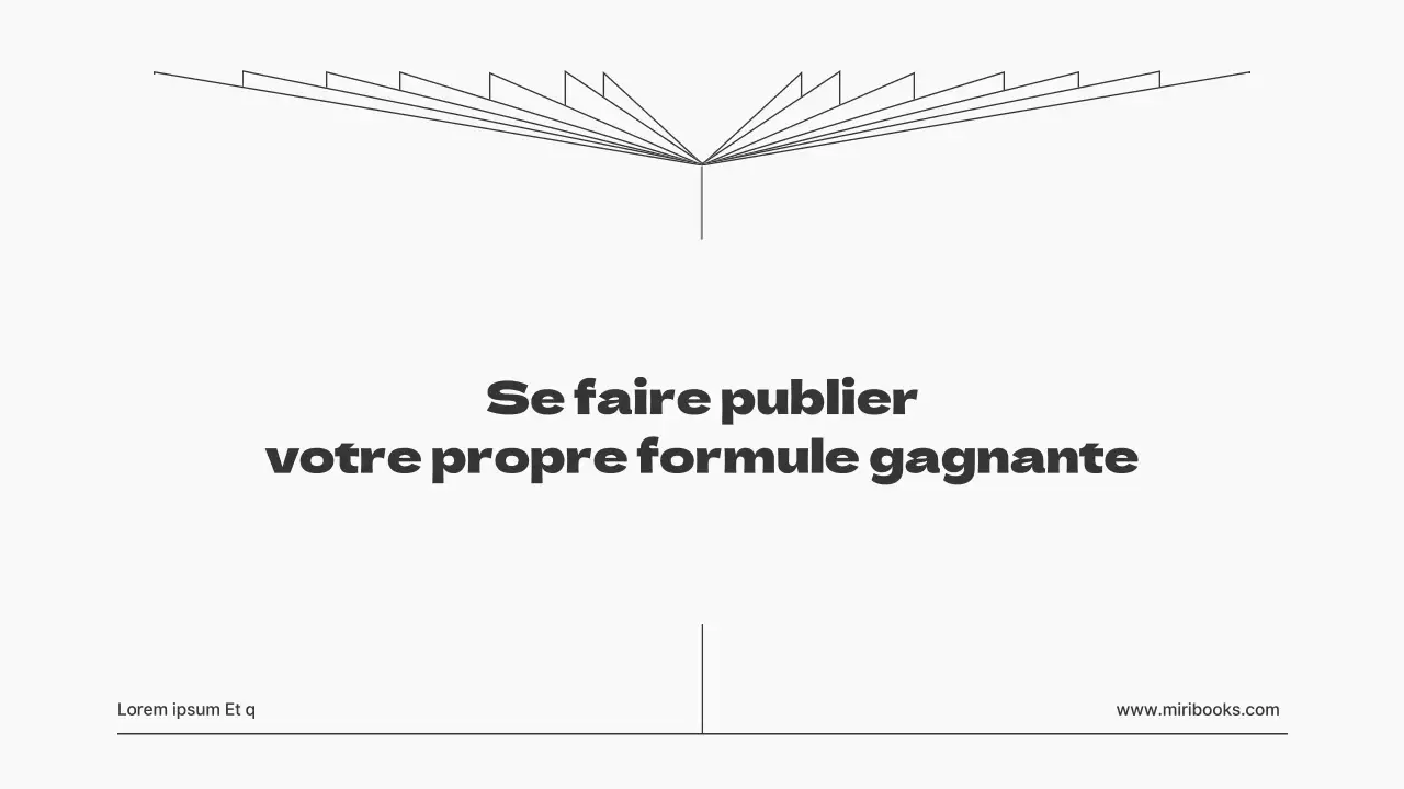 Une simple proposition de livre en noir et blanc