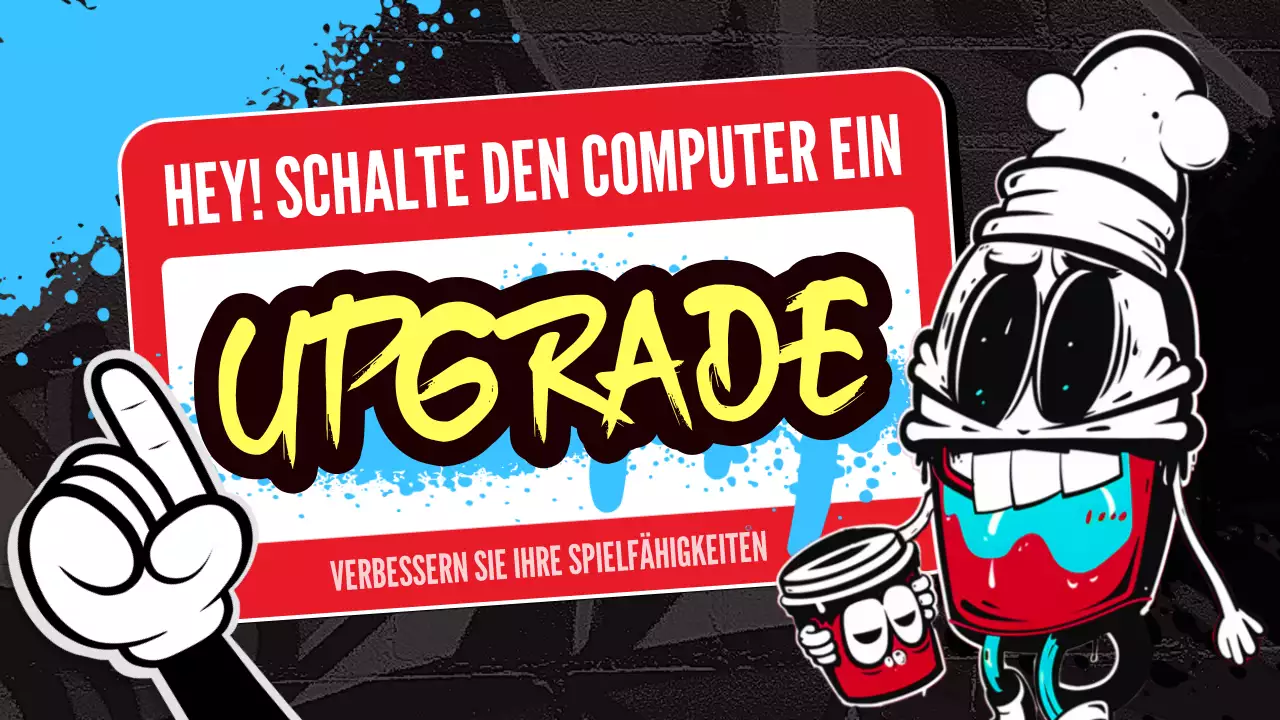 Förderung eines kitschigen rot-schwarzen Spielekanals