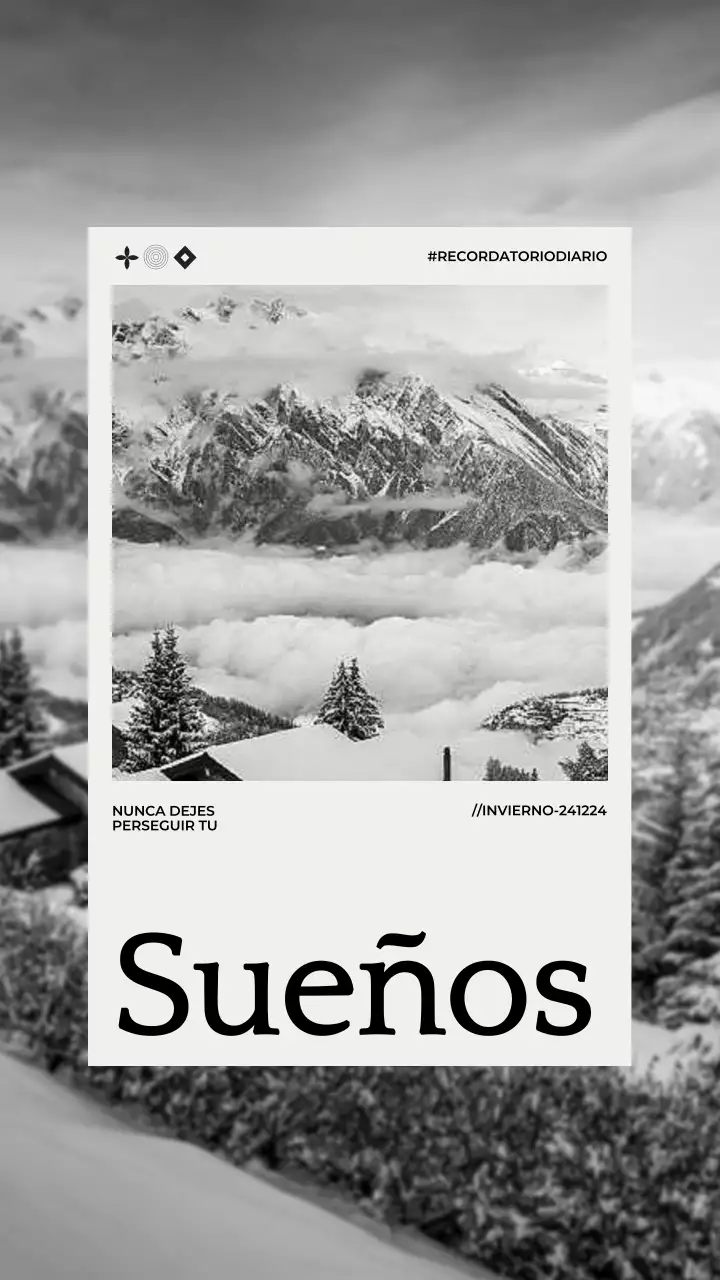 Gris Minimal Estética Cita Recordatorio Motivación con Marco de Fotos Instagram Story