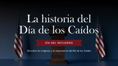 Elegante publicidad en negro y azul para el Día de los Caídos