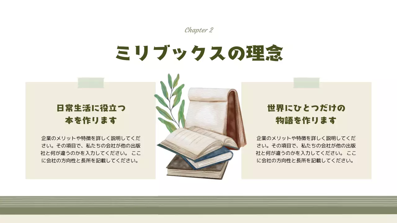 緑 シンプル ビジネス プレゼンテーション