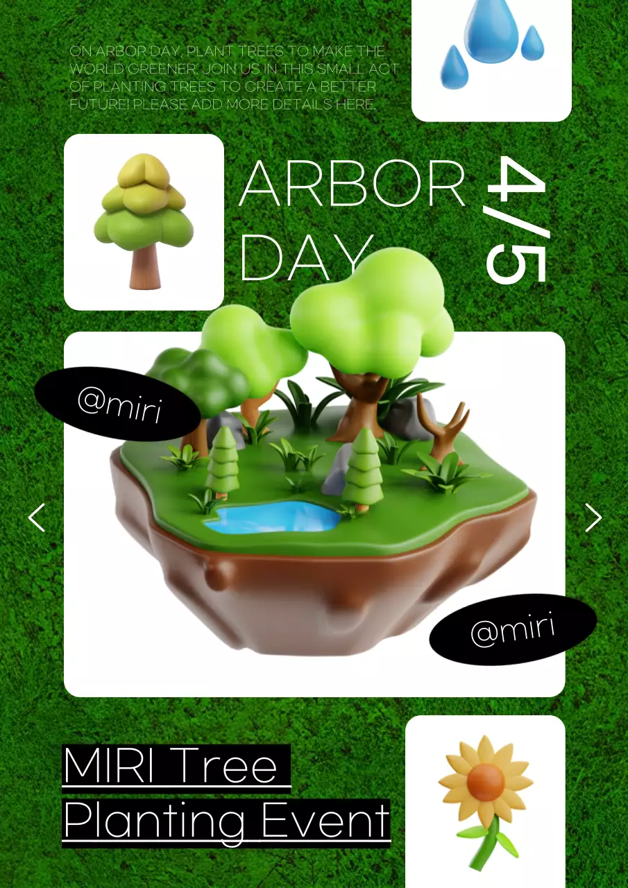 Green Creative Arbor Day Promotion Poster