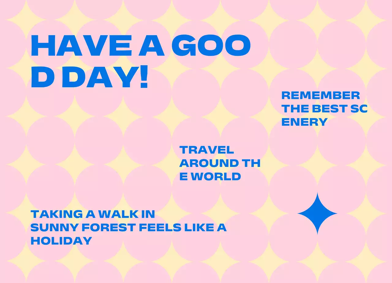 Merchandise trendi dengan pola gemerlap dan font gothic