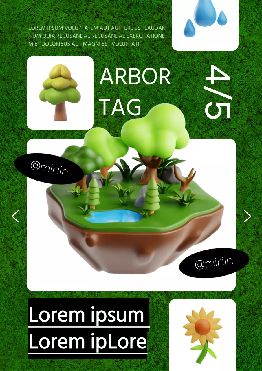 Ein hübsches grün-weißes Poster, das für eine Baumpflanzaktion zum Arbor Day wirbt