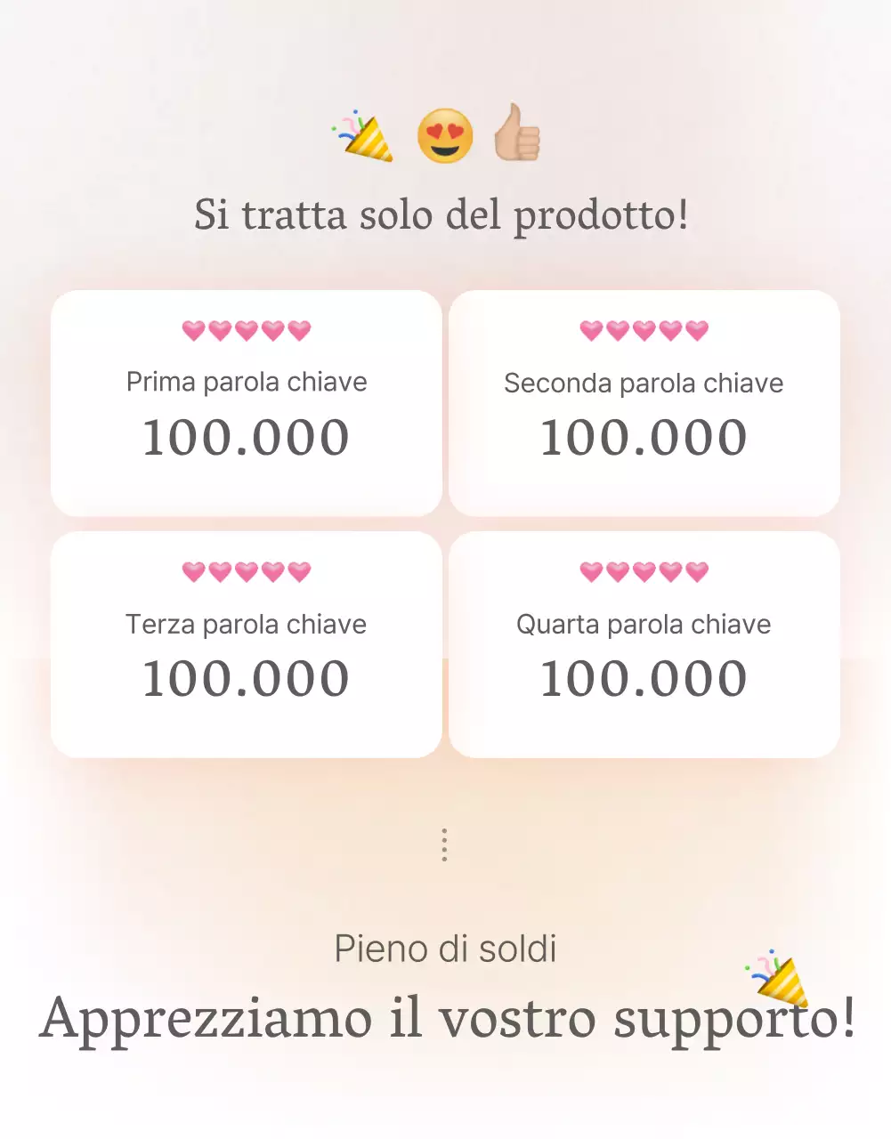 Una pagina introduttiva o un annuncio per un centro commerciale di moda con uno stile semplice di emoji bianche e grigie.
