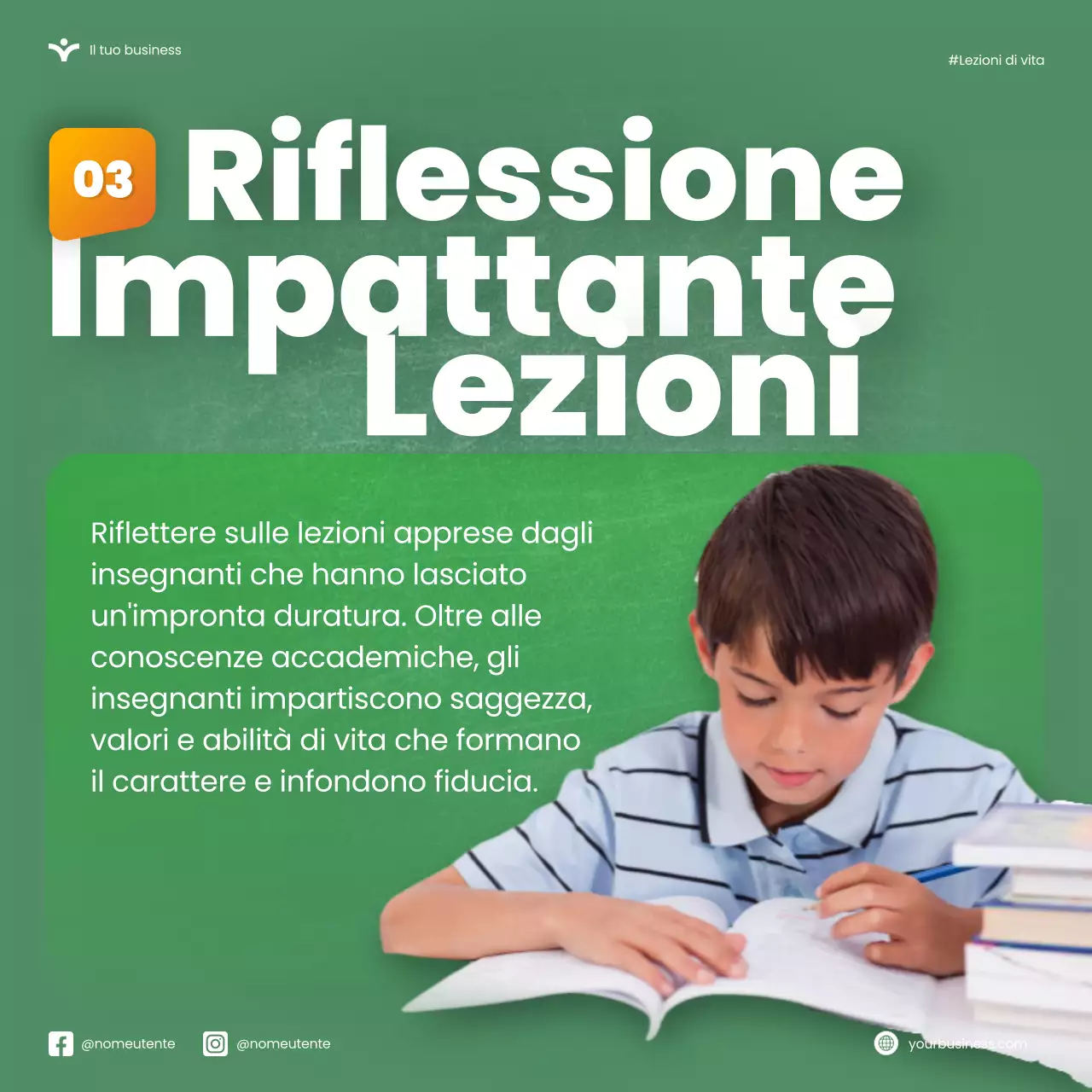 Verde Arancione Moderno Settimana nazionale di apprezzamento degli insegnanti Microblog Carosello di suggerimenti