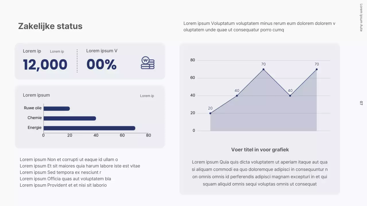 Bedrijfs sollicitatiebrief met een moderne fabriek in zwart-wit en marineblauw