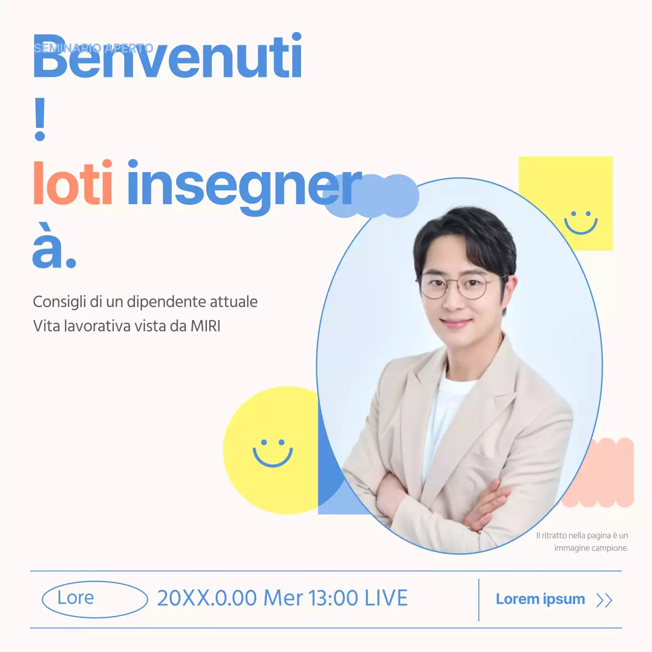 Promozione delle conferenze speciali blu e gialle per gli attuali senior