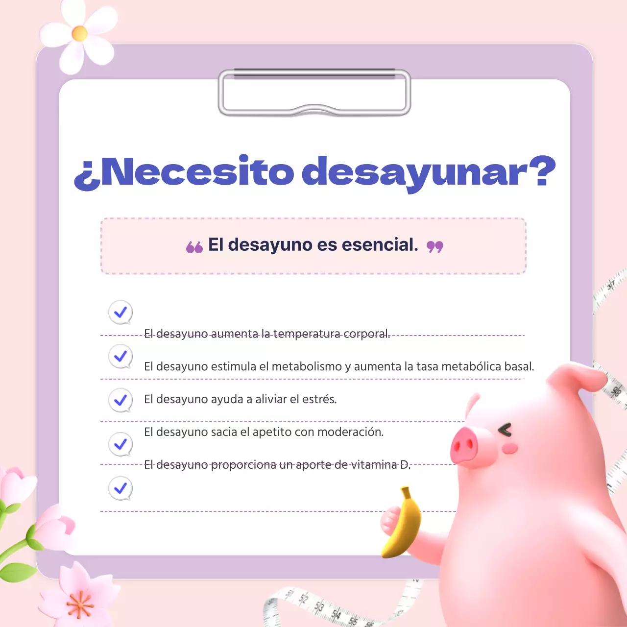 Promoción de la clínica de obesidad de una clínica coreana con una bonita flor primaveral en color malva.