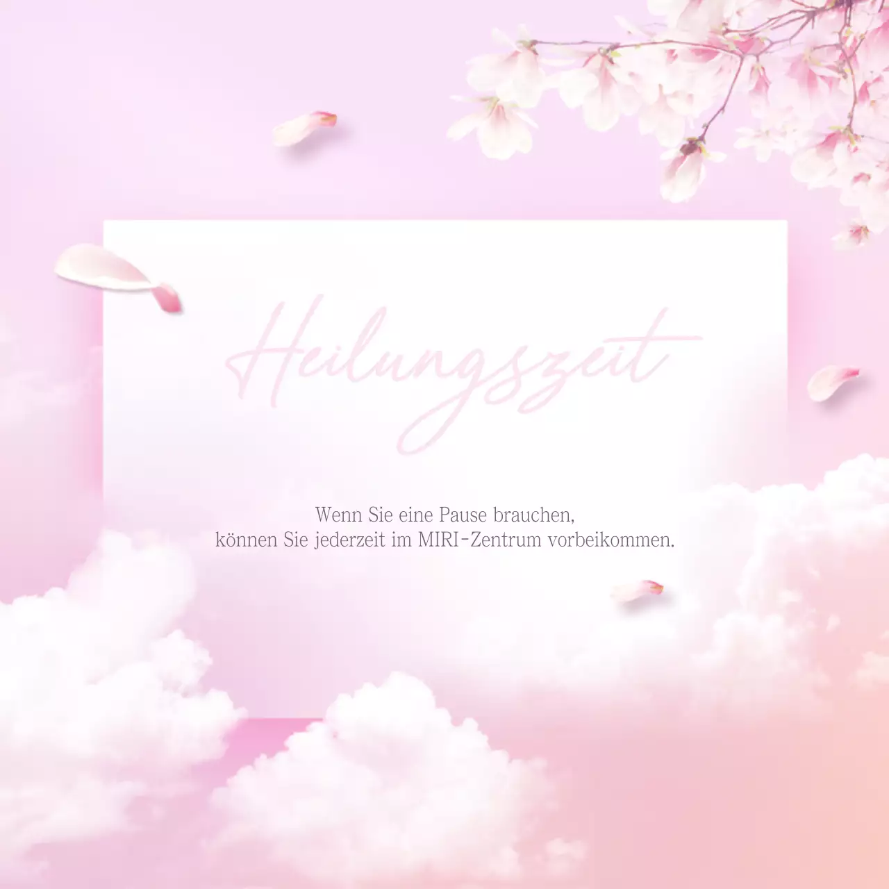 Förderung eines einfachen Heilzentrums in Rosa und Weiß