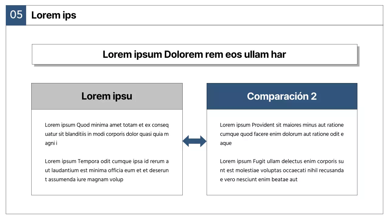 Un sencillo informe de estrategia de mercado en azul marino y gris