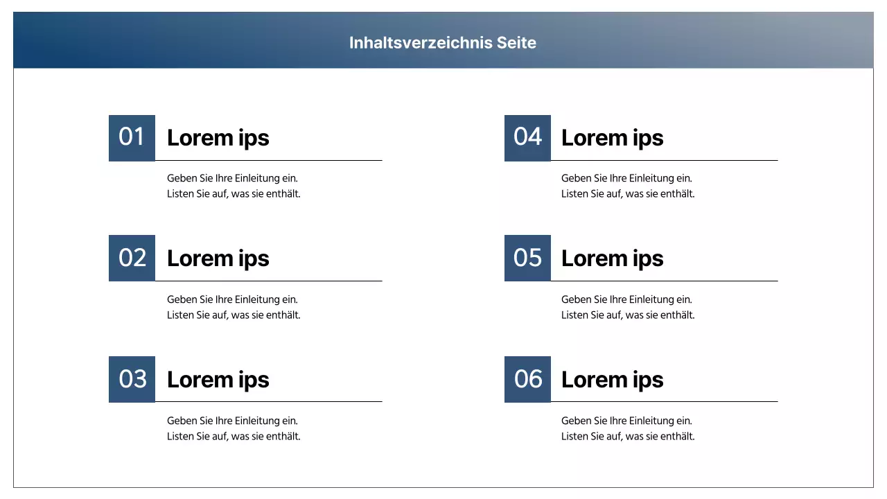 Ein einfacher Marktstrategiebericht in Marineblau und Grau