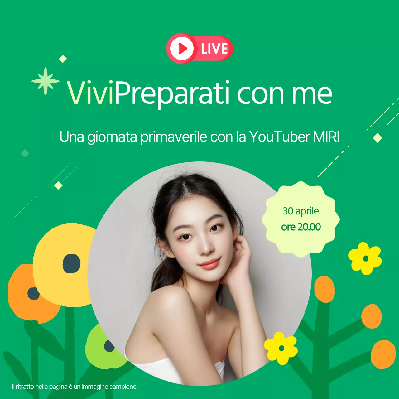 Promuovete una bella promozione primaverile in chartreuse e giallo