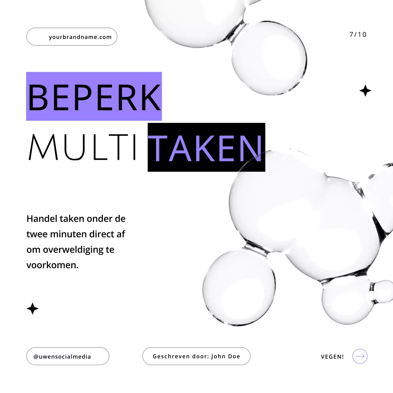 Paars en Wit Moderne Productiviteit Workflow Tips Gids