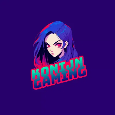 Paars en Rood Animatie Gaming Logo Flyer