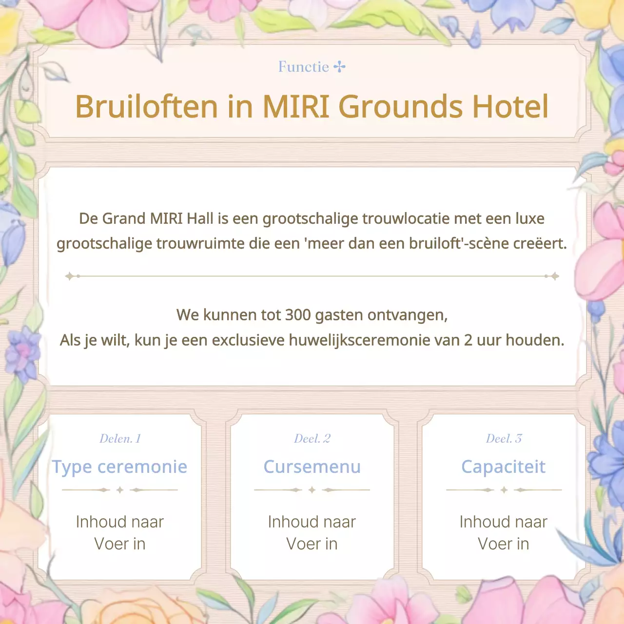 Promoot een klassieke lavendel en roze trouwlocatie