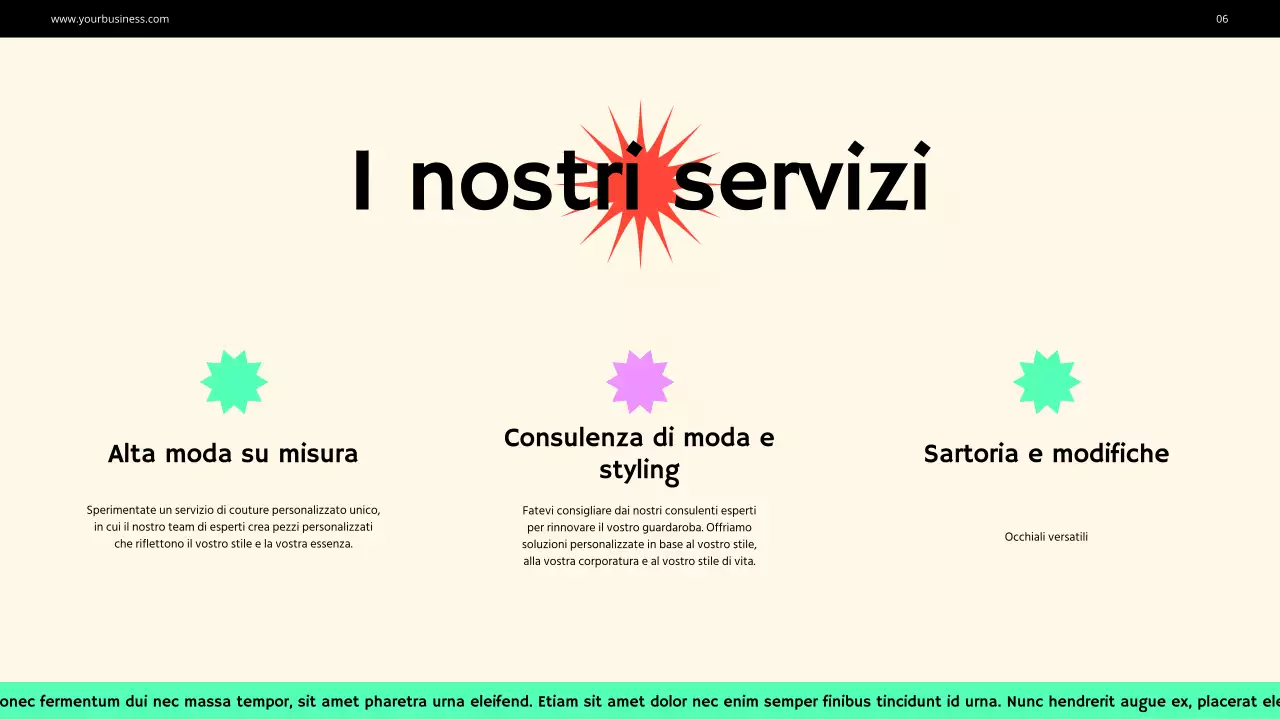 Purple Green Bold Fashion Profilo aziendale Introduzione dell'azienda