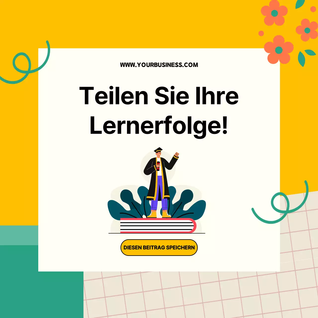 Gelb-weißer Trend Spring Break Study Session Guide